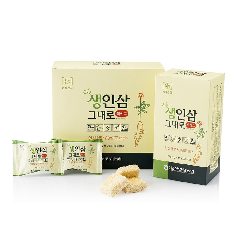 [금산인삼농업협동조합] <br>생인삼그대로쉐이크 (5gx30포)