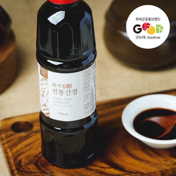 [외가집]<br>국산콩 집간장 조선간장 재래간장 한식 3년숙성 500ml